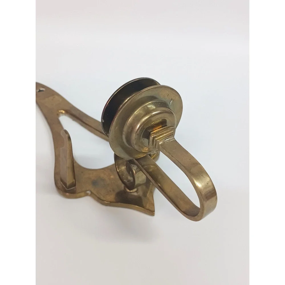 Vintage Brass Wall Candle Holder Sconce MCM Teardrop
